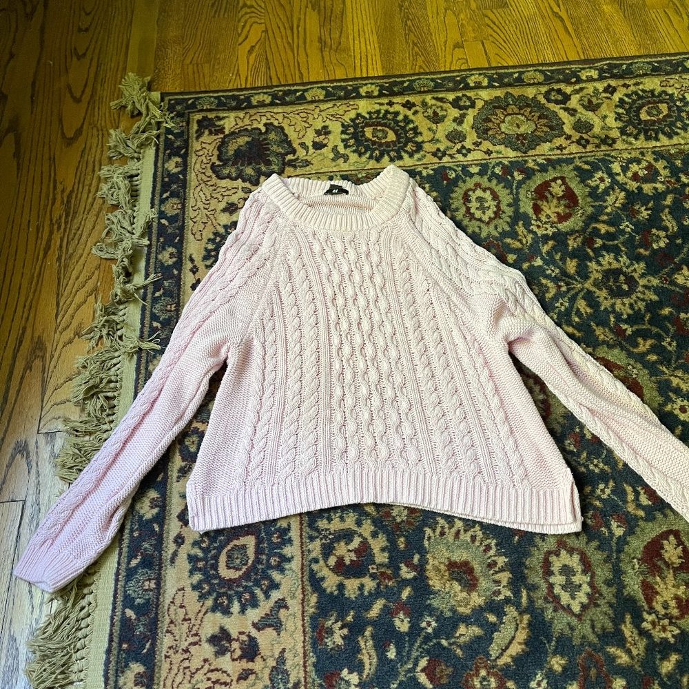 Pink Cable Knit H&M Sweater